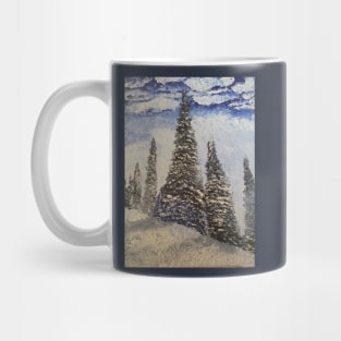 Winter Forest oil painting by Tabitha Kremesec Mug